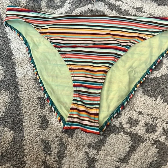 H&M bikini, size 14 (top) and size 12 (bottoms), multicolor stripe, EUC! - Picture 3 of 3